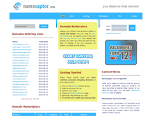 Tablet Screenshot of namecaptor.com